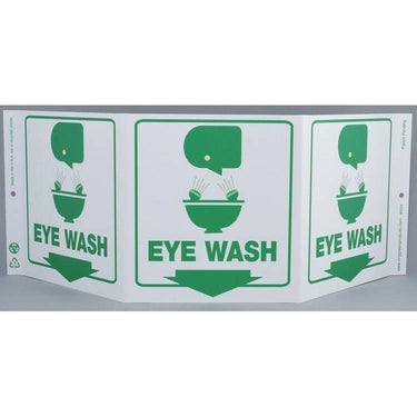 ZING Eco Safety TriView Sign, 7.5x20- Model 3054